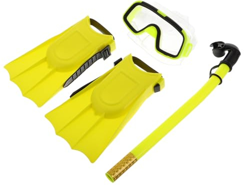 FUNOMOCYA Kit de Plongée Garçon Fille avec Masque Anti-buée et Tuba Sec Étanche Nageoires pour Natation et Snorkeling Sécurisé