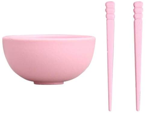 Elnwnnkc Chinese Tablewear Doll House Accessories 1/12 Scale Metal Bowl Chopsticks Model Figure For Miniature Scene Arrangement Doll House Dishware