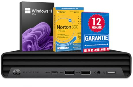 HP ProDesk 400 G6 PC Computer Intel Core i5-10500T@ bis zu 3,8 GHz 16 GB 256 GB SSD mit Windows 11 Pro & GRATIS Bluetooth, WLAN & Antiviren-Software inkl. 12 Monate Garantie (Generalüberholt)