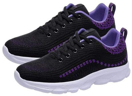 Chaussure Running Femme Confortable Orthopédique Running Baskets Antidérapantes Sneakers Compensées Lacets Basket Chic Slip on Basquettes Été Outdoor Sports Tennis Jogging Gym