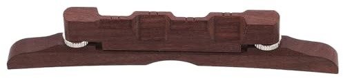 RUNROTOO Wooden Mandolin Bridge Guitar Saddle Pins Coffee Colour Enhance Sound Playability Versatile Use for Practice Sessions and Recordings