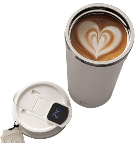 con agitazione automatica: bicchiere miscelatore automatico elettrico da 400 ml con cannuccia, design portatile con miscelazione automatica, agitatore per bevande ricaricabile per uso domestico