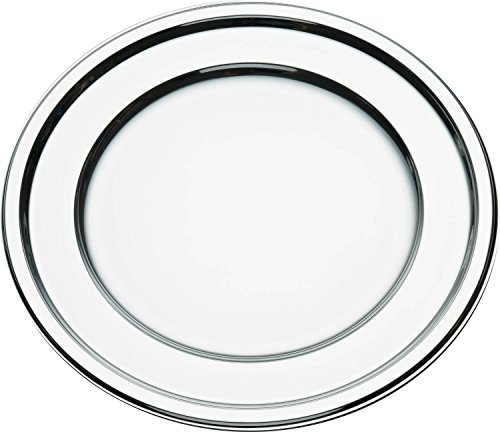 MOZAIK 4 Silver Plastic Round Charger Plate 30cm