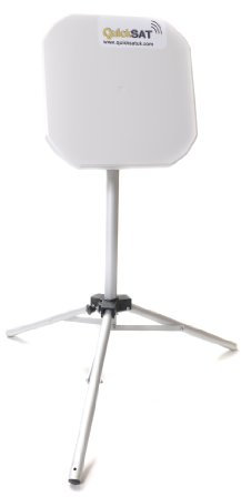 QuickSAT QS65 Compact 43cm Portable Touring Satellite System with Fast Dish Alignment. Easy lightweight satellite TV solution for camping, motorhome and caravan.