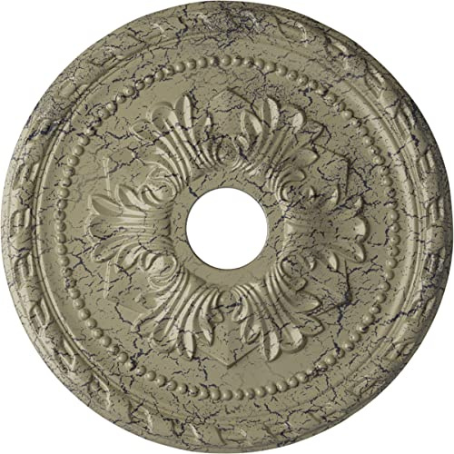 Ekena Millwork CM20PMCSC Palmetto Ceiling Medallion fits Canopies up to 5, Castle Stone Crackle