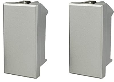 SANDASDON SD20000 2 Tapas para llaves 1M tapa ciega con Bticino Axolute compatible (Plata)