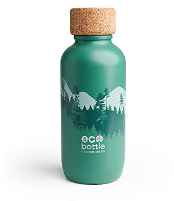 Smartshake EcoBottle 650ml/ 22 oz BPA Free Water Bottle | Reusable, Recyclable, Non-Toxic & Eco-Friendly | Lightweight & Leakproof Small Flask, Forest