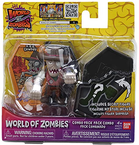 World of Zombies - Pack de Dos Figuras U.S.Z. Cowboy y Figura Sorpresa (Bandai 44271)