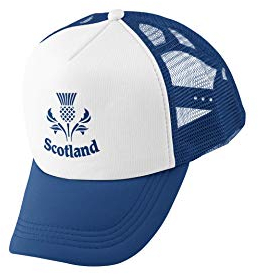 Super Lemon Casquette écossaise pour adulte - Rugby exclusif rétro vintage - Unisexe - Idéal pour tous les fans de rugby écossais pour 6 nations et coupe du monde - Bleu/blanc
