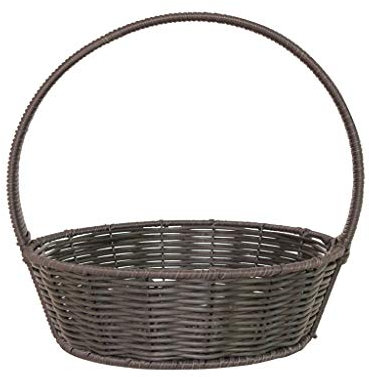 Picknickkorb mit großer Kapazität im Freien Kunststoff Nachahmung Rattan Picknickkörbe Einfache Griff Körbe Outdoor Camping Einkaufen Obst Lagerung Geschenk Küche Hängende Körbe Picknickkörbe Set Gesc