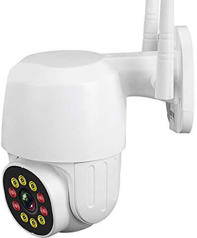 Telecamera IP, WiFi CCTV Dome 360° 100‑240V IP66 Impermeabile Visione Notturna per Casa Giardino Esterno Cortile per Bambini Anziani(#1)