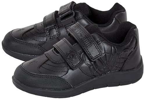 Spiderman Boys School Shoes 10 UK Child Black