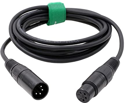 HangTon 4-poliger XLR-Stecker auf Buchse, 4-polig, Mikrofon, Recorder, Kopfhörer, Verstärker, symmetrisches Audiokabel (4 m)
