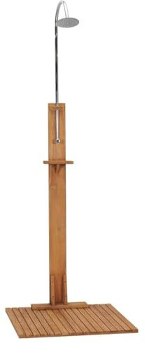 ZEYUAN Gartendusche, Dusche Für Garten, Outdoor Shower, Garten Dusche, Außen Dusche, 75x75x210 cm Massivholz Teak