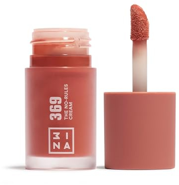 3INA MAKEUP - The No-Rules Cream 369 - Blush Liquido Rosa Marrone - in Crema con Olio di Mandorle - per Occhi Labbra e Guance - dalla Finitura naturale - Vegan - Cruelty Free