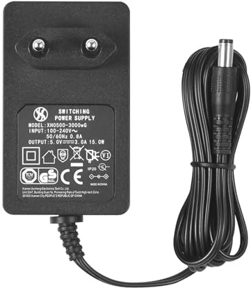 AC zu DC 5V 3A Netzteil, Stecker 5,5 mm x 2,1 mm, Plug EU