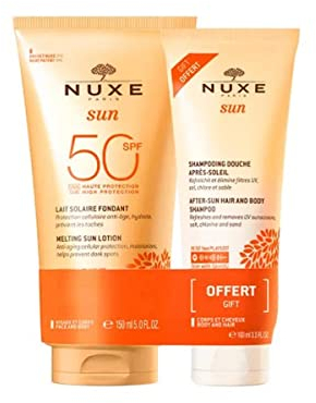 Nuxe Sun Lait Solaire Fondant SPF50 150 ml + Shampoing Douche Après-Soleil 100 ml Offert