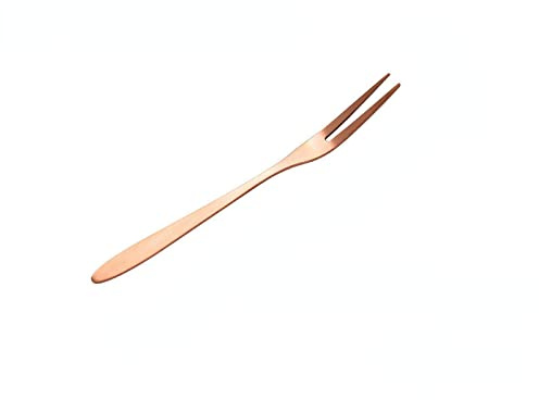 BOROXY Stainless Steel Cake Spatula with Toothed Triangle Spatula, Pizza Knife, Three-Tooth Fork Baking Tool Rosegold2-toothedforks