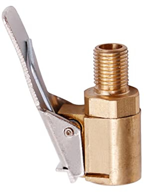Woetwoat Connettore Valvola Pneumatica,6mm/8mm Air Chuck Pneumatico per Auto Adattatore a sgancio rapido in Ottone Clip-on, per Gonfiatori Pompa d'Aria Compressore Macchina (Thread 8mm)