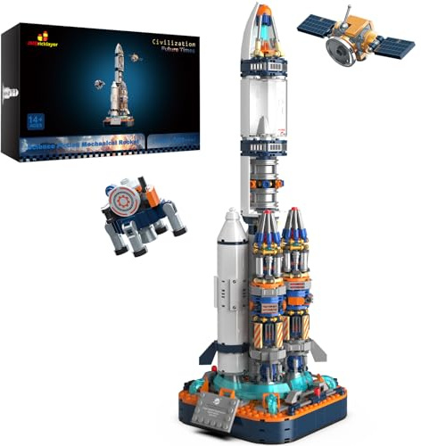 JMBricklayer Space Rocket Building Set per ragazzi 8-14 adulti 70110, giocattoli per esplorazione astronave, navicella spaziale, razzo, nave, set da collezione, regali per adulti, ragazzi e ragazze
