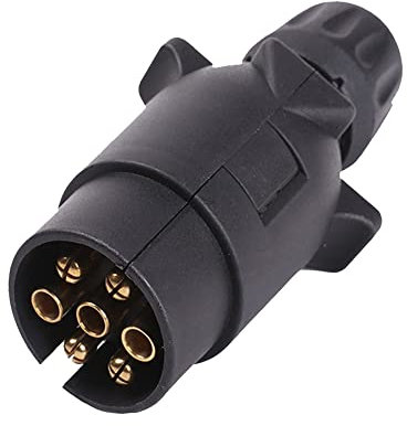 AOHEWEI 7 Pin Anhänger Stecker Wasserdicht 12V Kunststoff 7 Pin Anhänger Stecker Kabel Adapter N Typ für LKW Wohnmobil Auto Boot Wohnwagen Abschleppen