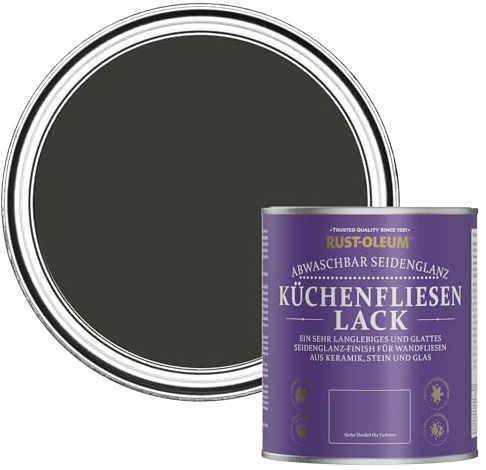 Rust-Oleum abwaschbare Küchenfliesenlack in schwarz mit Seidenglanz Finish - Zauberabend 750ML