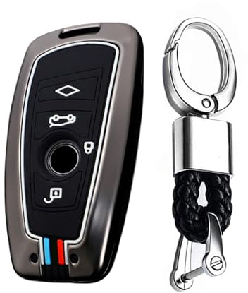 TECART Smart Autoschlüssel Hülle cover Passt für BMW F20 F30 G20 F31 F34 F10 G30 F11 X3 F25 X4 I3 M3 M4 1er 3er 5er Schutzhülle Schlüsselcover Zubehör Auto Schlüssel 3 4 Taste