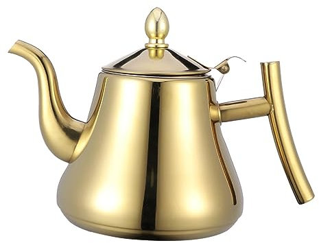 ABOOFAN Teekannen für aus edelstahl Chinesische mit w?rmer rostfrei set wasserkocher edelstahl Kaffeetasse Teekessel draussen Flasche kaltes Wasser Gießkanne Herd kleine
