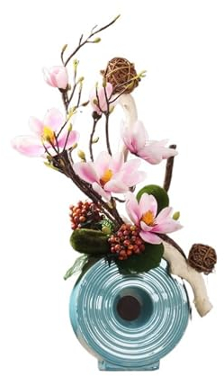 DIANXI Gefälschte Blumenstrauß Handgefertigte künstliche Blumendekoration, Innendekoration, Wohnzimmer, Blumenarrangement, Heimdekoration Hochzeitsdekoration