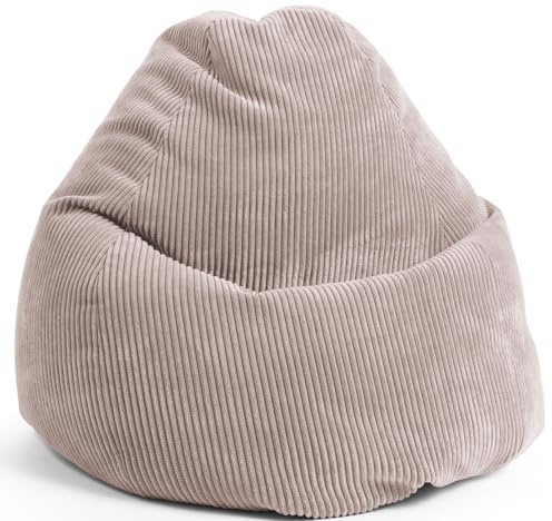 SITTING POINT only by MAGMA Shara Sitzsack XL aus Cord – 70×110 cm Bean Bag Chair, Cord Sitzsack für Erwachsene und Kinder, Gaming Sitzsack – pflegeleichter Bezug & nachfüllbare EPS-Füllung