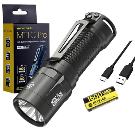 Nitecore MT1C PRO - Linterna compacta de transporte diario - 1.000 lúmenes