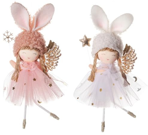ULDIGI 2 Stück Hängeornamente Für Weihnachtsbaum Anhänger Weihnachtsdeko Innen-Dekoration Bruchsicherer Schmuck Zum Aufhängen