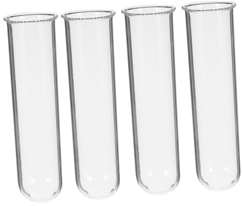 ORFOFE Praktische Glasröhre 4er-Pack Hydrokultur-blumenvase Aus Glas Für Die Schreibtischdekoration