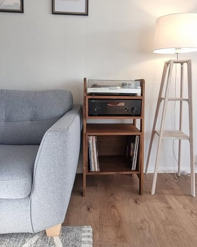 Record Player Stand, Vinyl LP Record Storage, Hifi Rack, Turntable Unit, Vinyl Storage Furniture - Many Colours Available! (70, Orange)