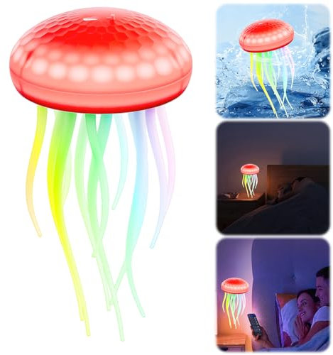 Umikk Quallenlampe, LED Fantasy Quallenlampe, Leuchtende Quallen, LED Quallen Lampe Stimmungslicht Geschenke, Tragbare Quallen Lampe, für Dekorative Atmosphärenbeleuchtung