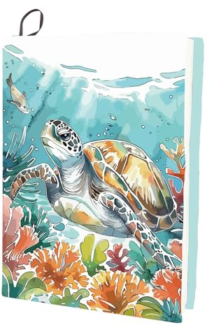 craspire Dehnbarer Buchumschlag Mit Schildkröte Ozean Meerestier Waschbar Elastisch Große Buchhülle Aus Nylon Wiederverwendbarer Buchschutz Notizbuchumschläge Für 9x11 Zoll Hardcover Bücher Lehrbuch