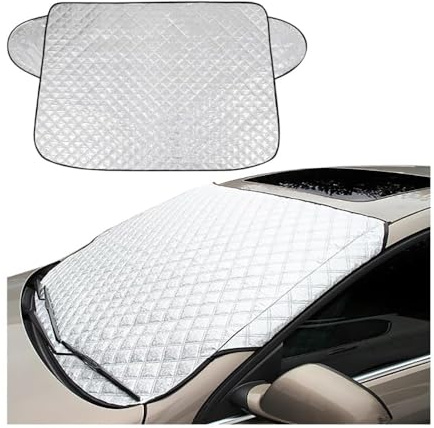 WBZHUSS Frontscheibenabdeckung Auto, für Renault Clio 4 Winter Scheibenabdeckung Auto Frostabdeckung Sonnenschutz Winschutzscheiben Abdeckung Faltbar