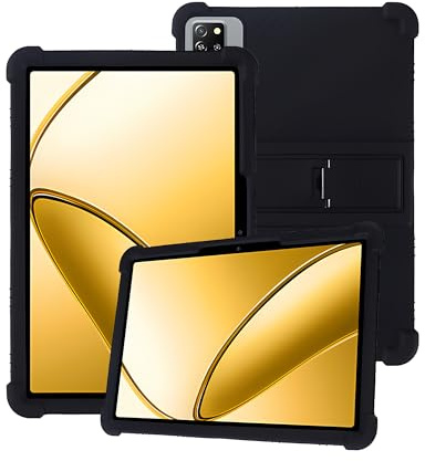 Case for Blackview 10 Inch Tab 60 Pro/Tab 60 Pro Android 16 Tablet with Full Coverage, Shockproof, Anti-scratch, Adjustable Stand, Kids Friendly Soft Silicone Cover,Black