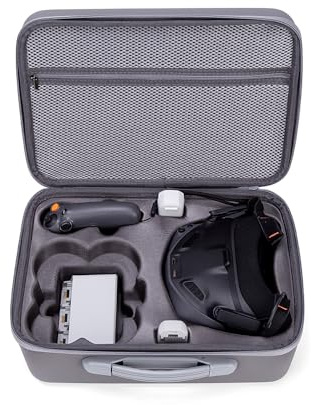 Hesupy Neo Goggles N3 - Funda de transporte portátil para DJI Neo Drone, organizador de cargador de batería, gris
