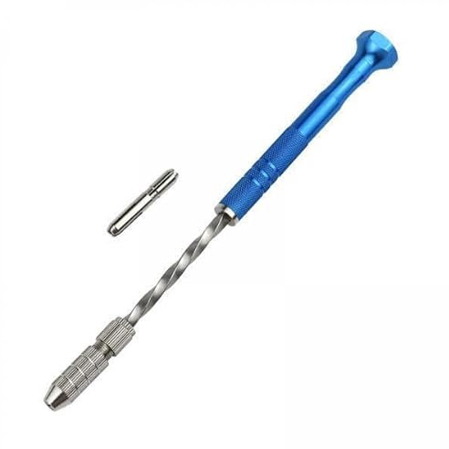ＡＷＨＡＯ 2x Trapano a Mano a Spirale Semiautomatico Trapano a Mano Manuale Strumento di Punzonatura, Compatto, Trapano a Mano con Morsa a Perno per Modelli in