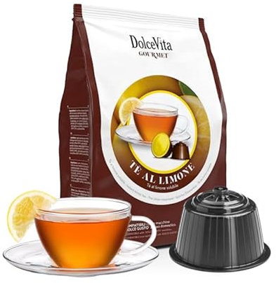 64 capsule TE al LIMONE marchio DOLCE VITA compatibile con DOLCE GUSTO Tè The *