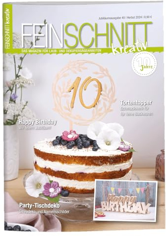 FEINSCHNITTkreativ Ausgabe 40 | Magazin für Laub- und Dekupiersägearbeiten | Laubsägevorlagen für DIY-Projekte aus Holz inkl. bebilderter Anleitung | Herbstliche sowie jahreszeitunabhängige Sägeideen