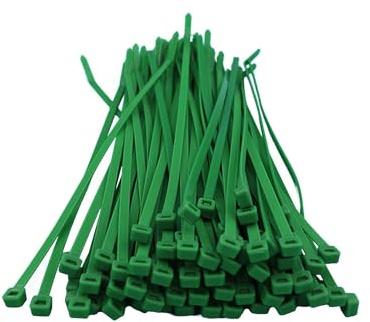 100 x Green Nylon Cable Ties 300 x 4.8mm / Extra Strong Zip Tie Wraps