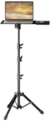 Cachpib Beamer Ständer Höhenverstellbar Von 59 Bis 160Cm Laptop Beamer Stativ Ständer Tragbarer Projektorständer Für Outdoor-Filme, Computer