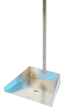 Valoak Paletta Alzaimmondizia in Acciaio da Giardinaggio | Dimensioni 24x31x8 cm | Manico 77 cm | Made in Italy
