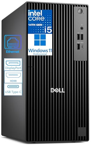 Dell Tower Desktop Computers (Next Gen OptiPlex), 14th Gen Intel 14-Core i5-14500 up to 5.0GHz, 16GB DDR5 RAM, 512GB PCIe SSD, Type-C, HDMI + 1 DisplayPort, Windows 11 Pro