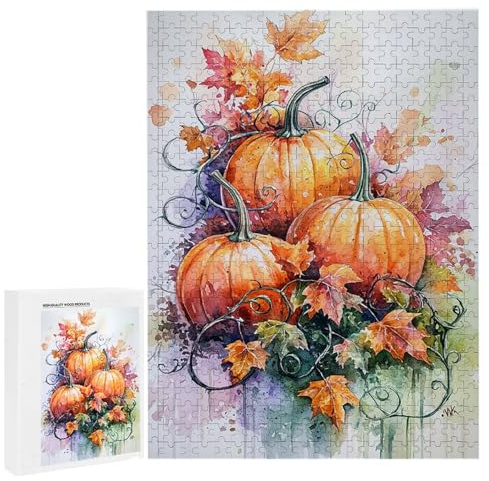 Puzzle 1000 Teile Erwachsene Kürbis, Impossible Klassische Jigsaw Puzzles 75 x 50cm, Geschicklichkeitsspiel für die ganze Familie, Puzzle farbenfrohes Legespiel Home Dekoration Geschenk k-633