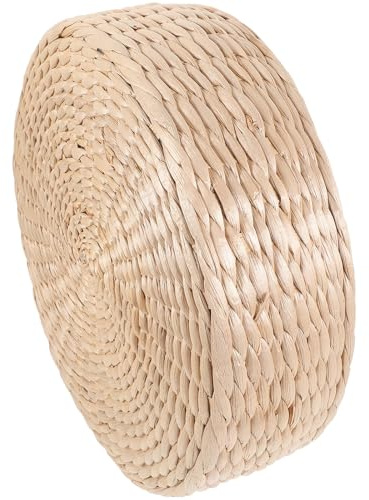 Angoily Cuscino da Pavimento Intrecciato in Paglia 30Cm X 10Cm Pouf da Esterno per Patio e Tappetino Intrecciato Cuscino da Seduta per Yoga Meditazione e Sala da Pranzo Adatto a Casa
