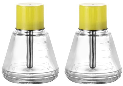 Bottiglie a pressione in vetro ricaricabili a bocca larga per la pulizia delle unghie, set da 2 bottiglie con controllo preciso per manicure, accessori per manicure, per la pulizia delle unghie