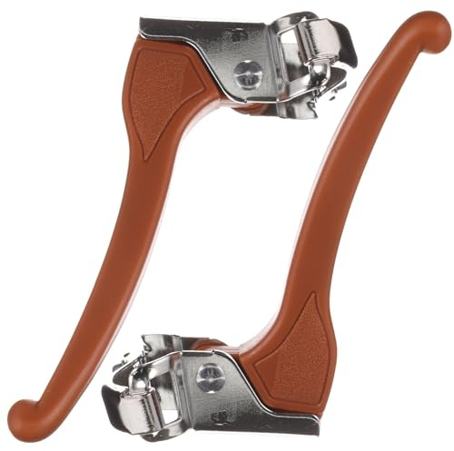 MUSISALY Levier de Frein Vélo Vintage Marron pour Guidon Robuste | Poignée Frein Vélo, Alliage d'Aluminium et Plastique, Lot de 2, pour Cyclisme et Vtt